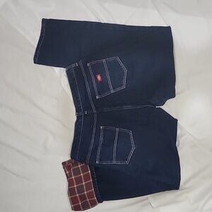 Dickies Jeans Flannel Lined Blue Jeans size 10R EUC